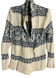Chaps Ralph Lauren Southwestern Strickjacke Pullover Gr. M Schalkragen Azteken Damen - Bild 1 von 15