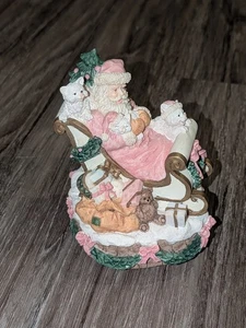 Nikolaus quadratischer Weihnachtsmann mit Katzen Musik Figur Have Yourself A Merry Christmas - Bild 1 von 14