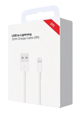 USB A-L Non-MFI Charging Data Cable (9ft) (20W) NEW - Image 1 of 2
