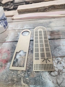 2 Peice 4 Player 3mm Acrylic Cribbage Template - Picture 1 of 3