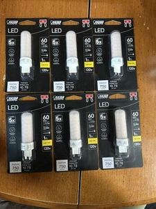 Feit 60-Watt Equivalent Bright White (3000K) T4 G9 Bi-Pin Base Decorative 6 PK - Picture 1 of 4
