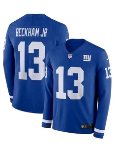 Nike AH5753-404 NFL New York Giants Odell Beckham Jr Therma Long Sleeve Jersey - Picture 1 of 3