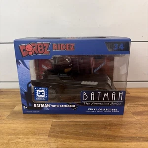 Funko Dorbz Ridez #34 Batman Animated Series Batman with Batmobile DC Ships Fast - Picture 1 of 4