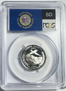 ✅ 2006-S  South Dakota 90% SILVER Quarter ~ PCGS PR69DCAM State Flag Label - Picture 1 of 2