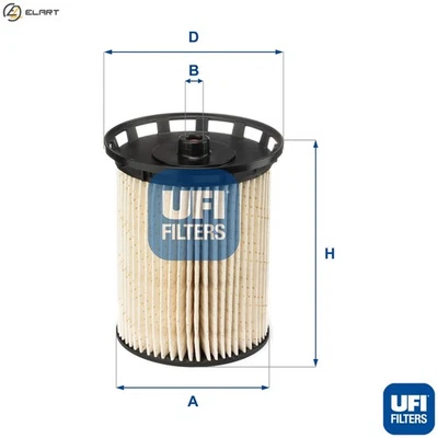 FUEL FILTER 26.129.00 FOR VW AUDI BENTLEY CVMD/DEND/DENA 3.0L 6cyl TOUAREG 3.0L - Image 1 of 4