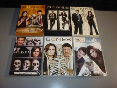 Bones Seasons 1-6 DVD Lot 1 2 3 4 5 6 Emily Deschanel David Boreanaz Crime Drama Foto 1 de 4