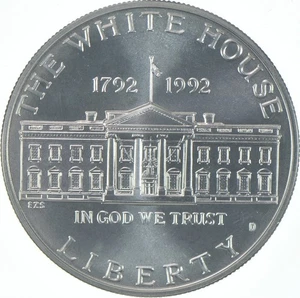 1992-D Unc White House Commemorative Silver Dollar $1 *5396 - Picture 1 of 3