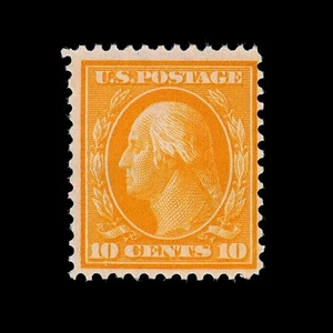 LSS 1909 US 10c Washington Yellow Scott #338 MNH Perf 12 (L04) - Bild 1 von 2