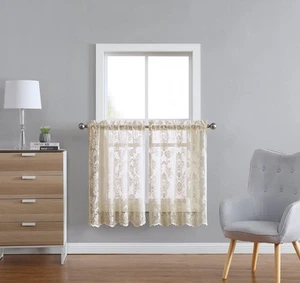 Lace Kitchen Curtains. Lace Window Treatment for Kitchen or Small Window. Lac... - Picture 1 of 2