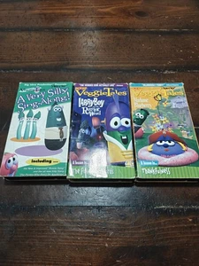Veggie Tales VHS Lot Including Larryboy And The Rumor Weed Madame Blueberry - Picture 1 of 2