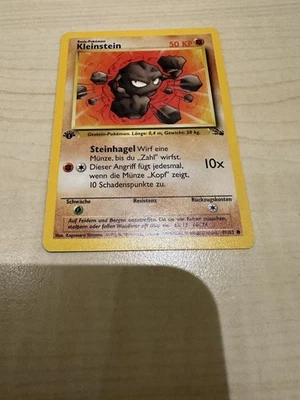 Pokémon Karte • Kleinstein 47/62 Fossil Set Deutsch Pokemon Vintage 1st Edition - Bild 1 von 4