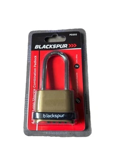 Blackspur 4-Digit Long Shackle Combination Padlock - Gold (BB-PD202) - Picture 1 of 3