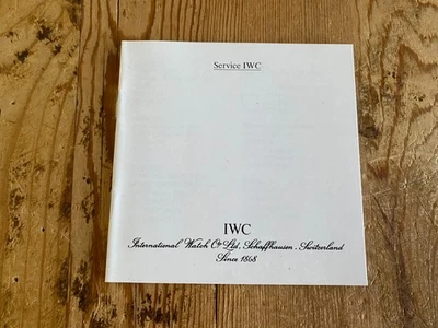Folleto -  IWC Schaffhausen - Service IWC - Immagine 1 di 3