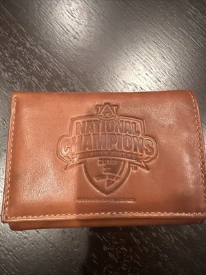 Auburn Tigers Leather Tri-fold Wallet BCS National Champions 2010 Cam Newton - Image 1 of 4