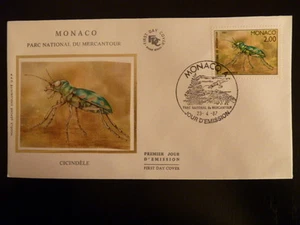 Monaco Premier Day FDC Yvert 1569 Insect Cicindele 2F Monaco 1987 - Picture 1 of 1