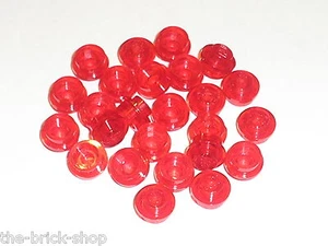 Lot de 25 plates rondes 1x1 transparentes rouges / Lego TrRed Plates ref 4073 - Picture 1 of 1