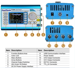 12MHz Arbitrary Waveform Dual CH Signal Generator 200MSa/s Frequency Counter - Bild 1 von 12
