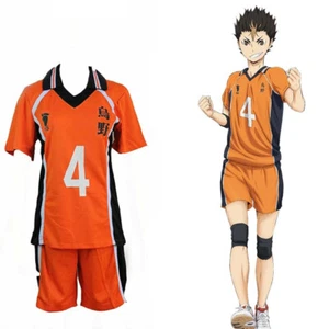 Haikyuu!! Karasuno Cosplay Uniform Jersey No.4 Yuu Nishinoya S-2XL Costume SALE - Picture 1 of 3