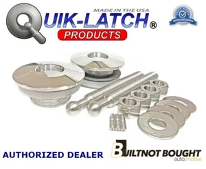Quik-Latch Low Profile Polished QL-50 Series Hood Pin Kit QL-50-LP/P - Picture 1 of 4