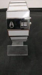 NIXON The Rotolog 10E Quartz Men's Watch Silver Dial Analog Used From Japan - Picture 1 of 5