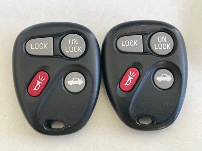 LOTE DE 2 MANDOS A DISTANCIA SIN LLAVE BUICK REGAL CENTURY 1997-2000 4 BOTONES 10246215 OEM🟠 Foto 1 de 4