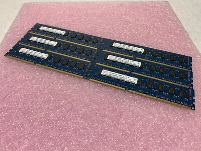 Hynix 6GB Kit 6x1GB 1Rx8 PC3-10600E-9-10-D0 Server RAM HMT112U7BFR8C - Image 1 of 4