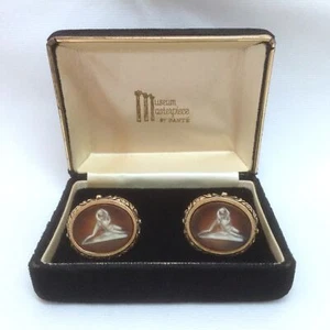 Dante Cufflinks Museum Masterpiece The Kiss Cameo Incolay Psyche Cupid - Picture 1 of 5