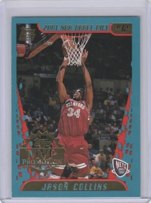 JASON COLLINS RC 2001-02 TOPPS MVP PROMOTION ROOKIE NO# SSP (100 MADE) - Image 1 of 2