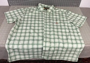 Carhartt Men's Force Sun Defender Rugged Flex Plaid Short Sleeve Shirt Green XL - Picture 1 of 9