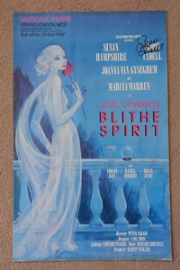 Blithe Spirit theatre poster. London. 1986. SIGNED. Simon Cadell/Susan Hampshire - Picture 1 of 8