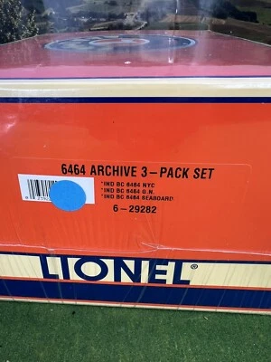 LIONEL 6-29282 6464 BOXCAR ARCHIVE SET 29283 29284 29285 NYC GN SEABOARD SEALED - Image 1 of 4