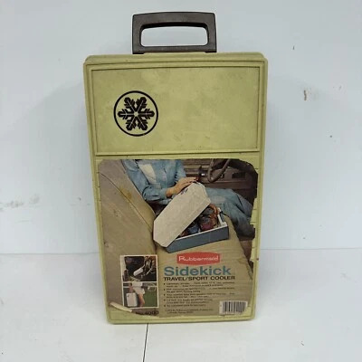 Nuevo de Lote Antiguo Rubbermaid Sidekick Cooler 12 Latas Retro Marrón De Colección Años 70 EE. UU. Foto 1 de 4