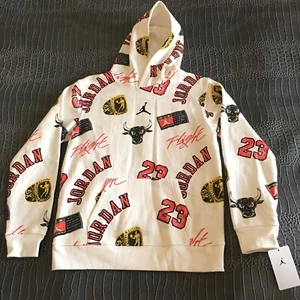 Boy’s Nike Jordan Essential MJ Limited Edition Hoodie AOP Size XL Soft Fleece - Picture 1 of 18