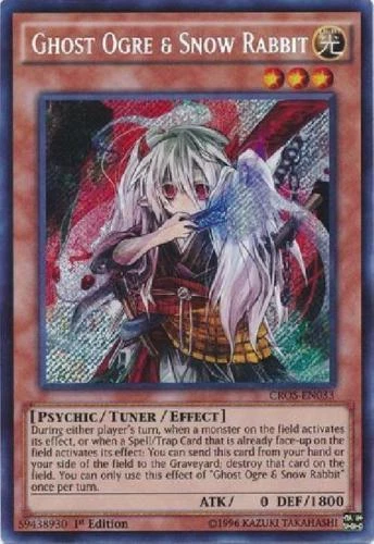 Yugioh CROS-EN033 Ghost Ogre & Snow Rabbit Secret NM/M 1st HARD TO FIND + BONUS! - Image 1 of 1