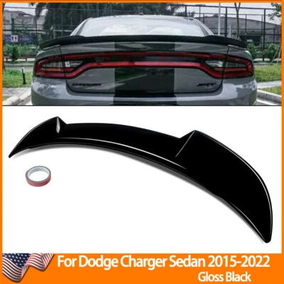 For 2015-22 Dodge Charger Trunk Spoiler Gloss Black Duckbill Style SRT GT RT SXT - Imagem 1 de 4