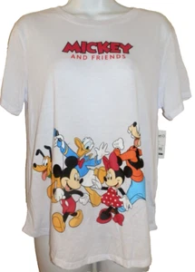 New Juniors XL 15-17 Mickey Mouse and Friends T-Shirt Pluto Minnie Goofy - Picture 1 of 2