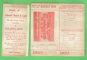 #D472. 1904 SYDNEY V COMBINED COUNTRY RUGBY UNION PROGRAM - Imagen 1 de 2