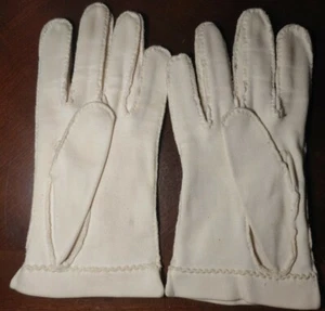 Vintage Damen Handschuhe Eierschalenfarbe ca. Gr. 6 1/2 -7 A3 - Bild 1 von 3