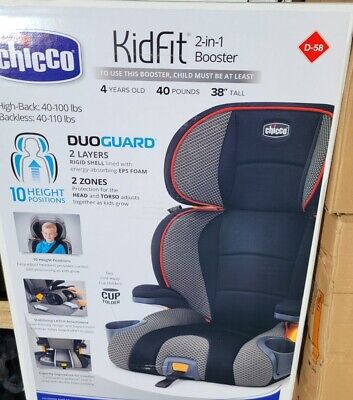 Chicco KidFit 2 In 1 Belt Hi Back Or Backless Booster Car Seat New Unopened Box • 91.79$