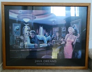 1999 "Java Dreams" por Chris Consani 35" X 27" impresión enmarcada en madera Marilyn Monroe - Imagen 1 de 7
