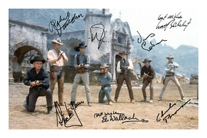 The Magnificent Seven Cast Signed Photo Print Autograph Steve McQueen 7 - Picture 1 of 1