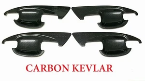 Black Carbon Door Handle Insert Bowl Cup Cover Fits Holden Colorado 2012 - 2019 - Picture 1 of 5