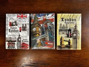 NEW LONDON, ENGLAND Playing Cards - Brand New & Sealed - 3 sets included - Picture 1 of 2