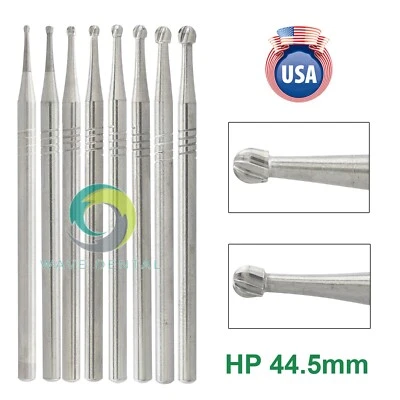 Wave Dental Carbide Straight Handpiece Bur Round HP1/4 1/2 2 4 6 8 10 Low Speed - Image 1 of 4