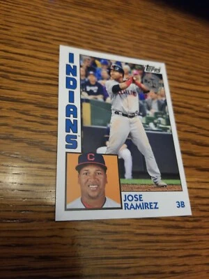 2019 Topps Series Insert 1984 Design 35th Anniversary #T84-66 Jose Ramirez  - Image 1 of 2
