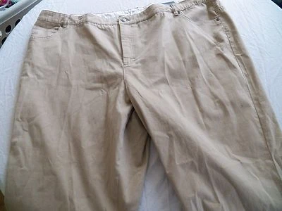 Women's 26W Capri Pant BASIC EDITIONS Classic Fit Twill Beige - NWT - Image 1 of 4