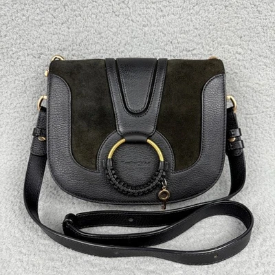 See By Chloe Bag Womens Small Purse Black Hana Leather Suede Crossbody Shoulder - Image 1 of 4