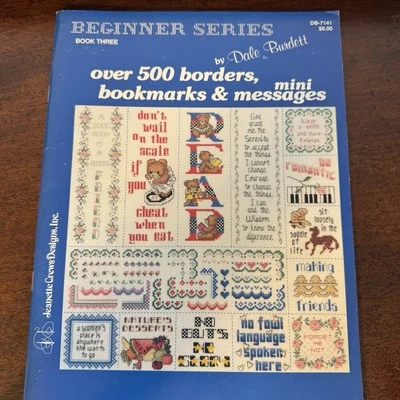 Cross Stitch Pattern Booklet 500 Bookmarks Mini Messages - Image 1 of 4