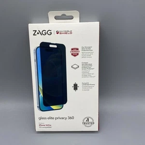 NEW ZAGG InvisibleShield Glass Elite Privacy 360 for Apple iPhone 14 Pro -SEALED - Picture 1 of 10