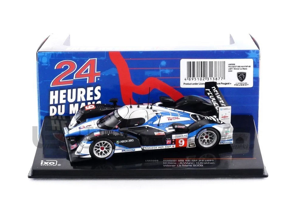 IXO 1/43 - PEUGEOT 908 HDI FAP - WINNER LE MANS 2009 LM2009 - Image 1 of 1